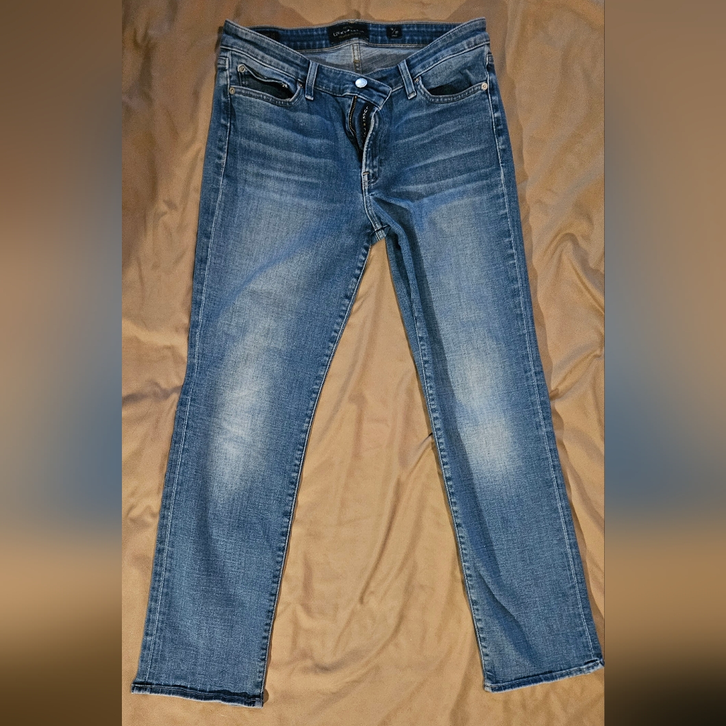 Lucky Brand Blue Straight Leg Jeans Premium Denim
